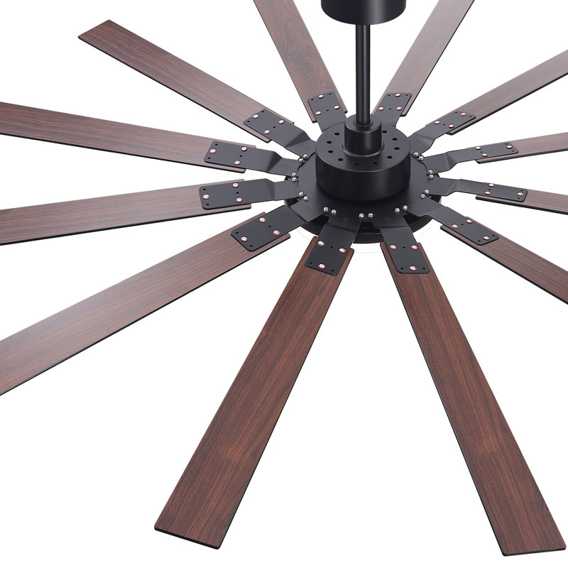72 Inch Ceiling Fan With Light And Remote ,Indoor/Outdoor Large Fan With Remote , 10-Blade Fan For Patios