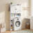 Freestanding Over-the-Toilet Storage with Storage Cabinet, Adjustable Shelves, Anti-Tip Device & Tissue Holder for Bathroom