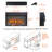 26 inch electric fireplace insert, ultra thin heater with log set & realistic flame, remote control with timer, overheating protection-1430054190