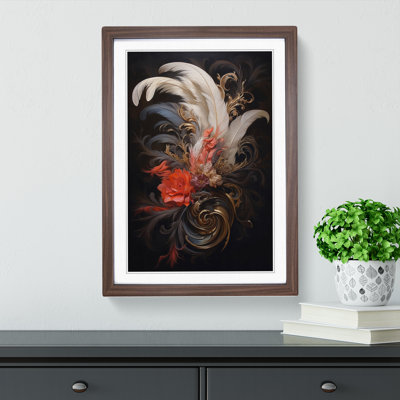 Feather Baroque Art - Framed Print