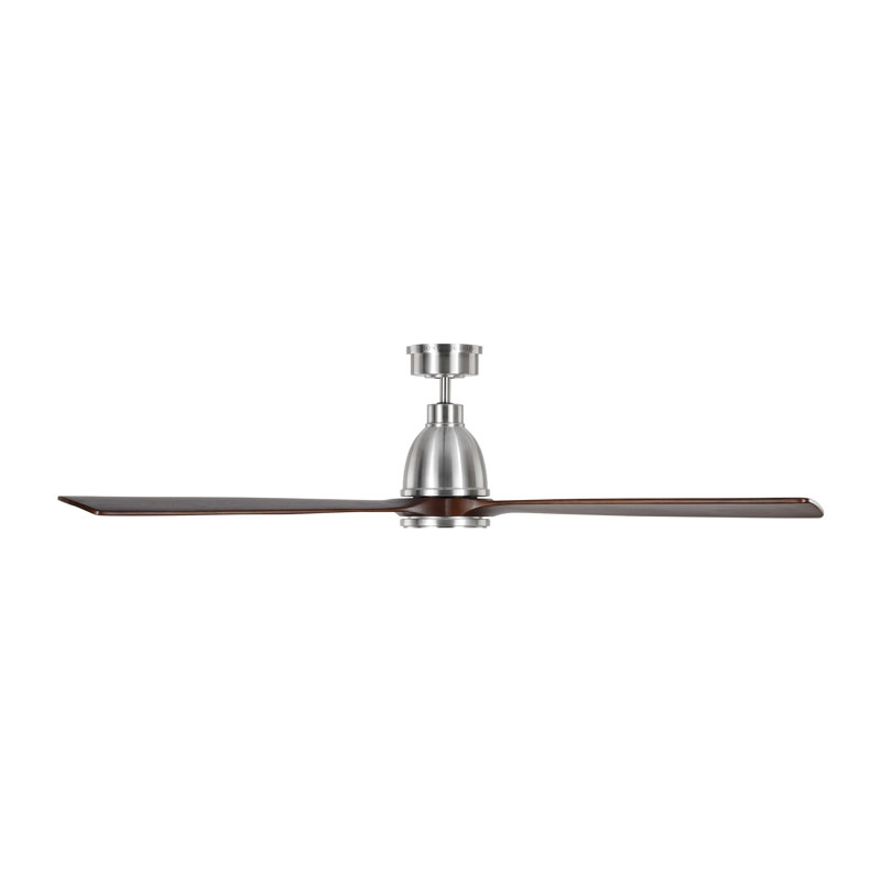 Smart LED Ceiling Fan, Brushed Silver