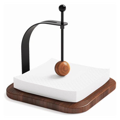 Walnut Wood Table Napkin Holder, Cocktail Paper Napkin Storage for Kitchen Bar Restaurant Home