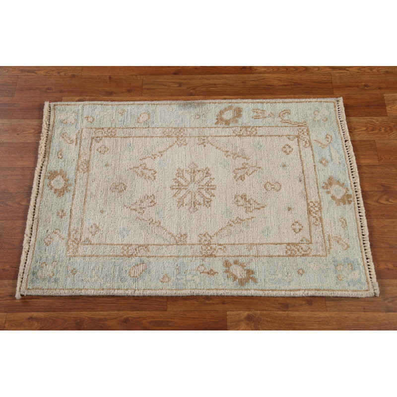 One-of-a-Kind 2' x 2'10" New Age Rectangle Wool Area Rug in Green
