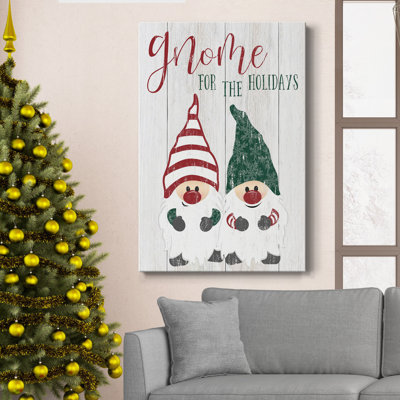 Gnome pour les vacances - reproduction sur toile tendue