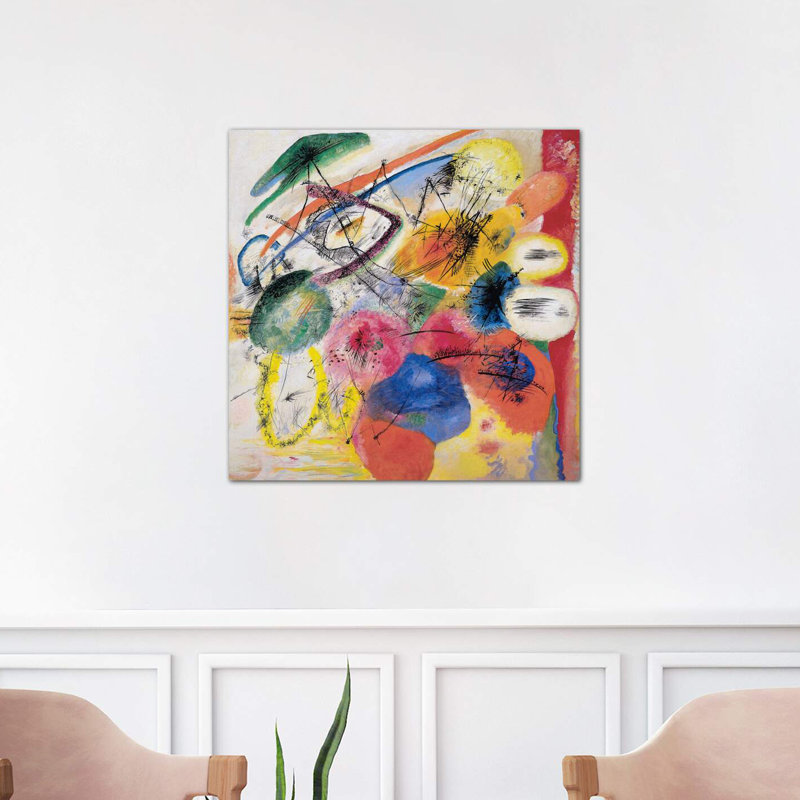 Black Lines by Wassily Kandinsky - Wrapped Canvas Painting, 66.04 cm H x 66.04 cm W x 1.91 cm D