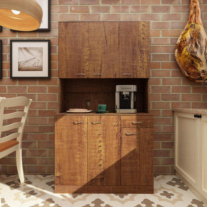 70.87" Tall Kitchen Cabinet, Walnut