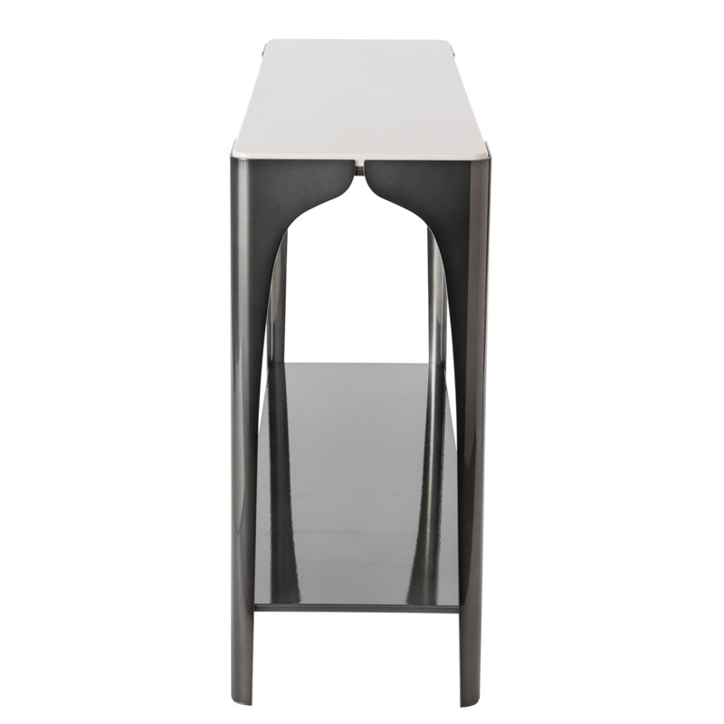 Cove Marble Top Console Table, Ink