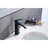 Single Handle Matte Black Bathroom Sink Faucet With Waterfall Spout And Pop-Up Drain  Overflow Integrated  - Stainless Steel For Long-Term Service Easy Installation Combined  Superior Trustworthy