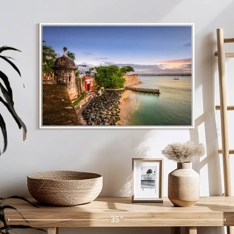 Côte de San Juan, Cadre flottant blanc, 25 po x 17 po