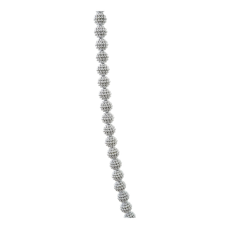 Silver Beaded Ball Garland in Gleaming ABS