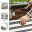 Jardinière en métal galvanisé 8 pi x 4 pi x 1 pi, paquet de 2 - Boîte à fleurs pour l'extérieur -919360959-919360957