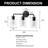 Agnella Modern Black 3-Light Vanity Fixture