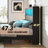 Revan Ivy Bronx Wooden Bed With Storage Headboard&Footboard-910134177-910134206