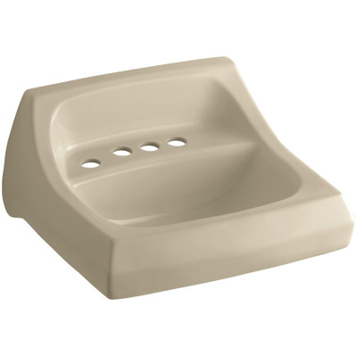 Kingston Ceramic 22" Wall Mount Bathroom Sink with Overflow