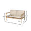 Causeuse d'extérieur avec table basse