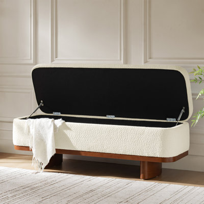 Banc de rangement Cheryle Modern l 57 po Boucle