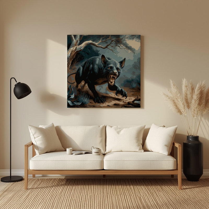 Faune, art mural brun en métal, H 12 po x l 12 po