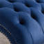 Chaise longue luxueuse sans accoudoirs capitonnée, siège d'appoint en tissu bleu riche pour les espaces de vie à la maison-803155851
