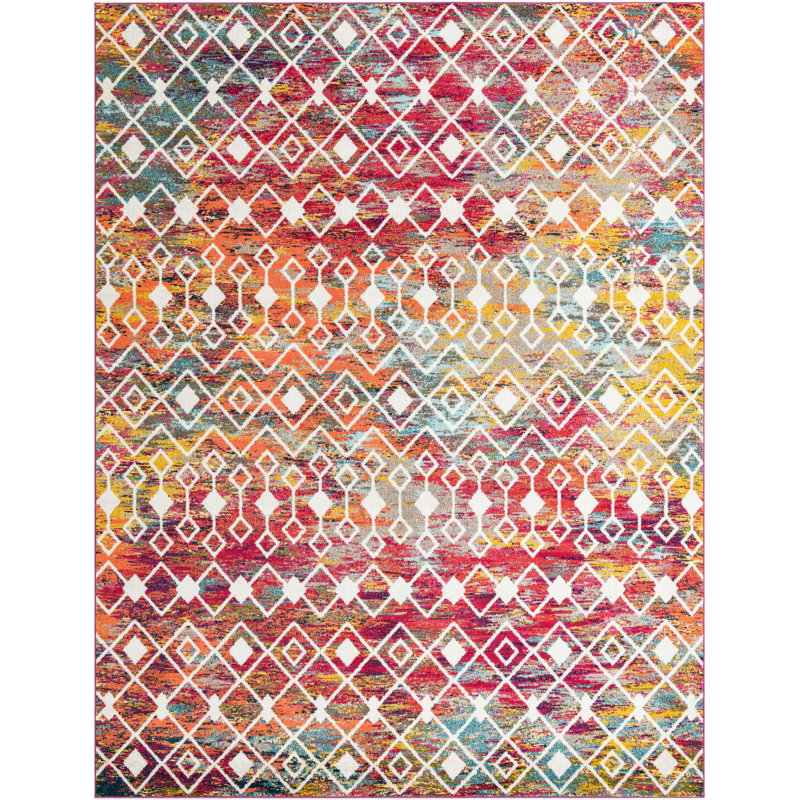 Geometric Indoor Rug, Rectangle 10'8" x 14'