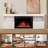 Free Standing Fireplace, Remote Control, 60'', Electric Fireplace Mantel, Adjustable Real 3D Flame Brightness (Lightoak)-145631765
