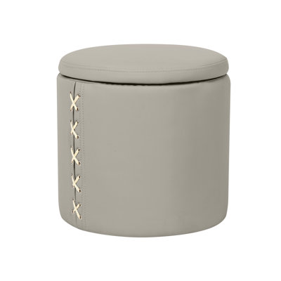 Crickhollow Vegan Leather Ottoman by Ebern Designs
