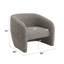 Fauteuil d'appoint en tweed brun et gris Livia