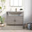 Rectangular Wood Outdoor Console & Buffet Table with Storage Cabinet