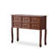 Console rectangulaire en bois massif de couleur noyer clair-1185135210