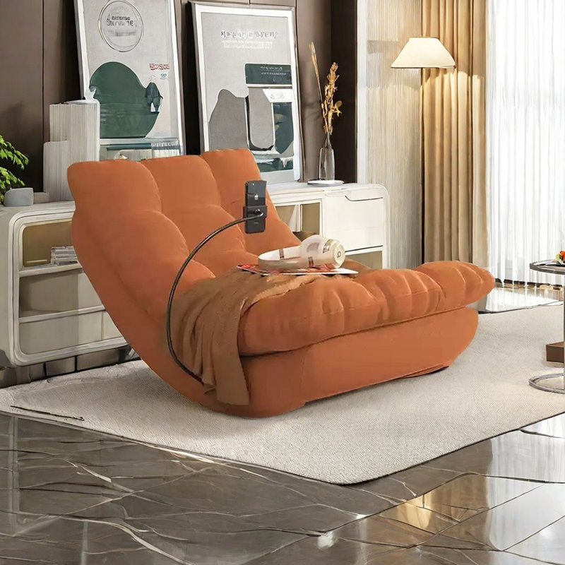 Chaise berçante ergonomique décontractée Living Room, Orange