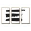 «Black and White Geometric Company II», ensemble d'art mural moderne encadré sur toile Mid-Century-72044461-72043315