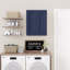 Armoire murale en bois massif bleu marine Shaker de 24 po, charnières à fermeture douce, tablettes réglables, porte double pour cuisine, salle de bain, buanderie, l 24 po x P 12 po x H 30 po