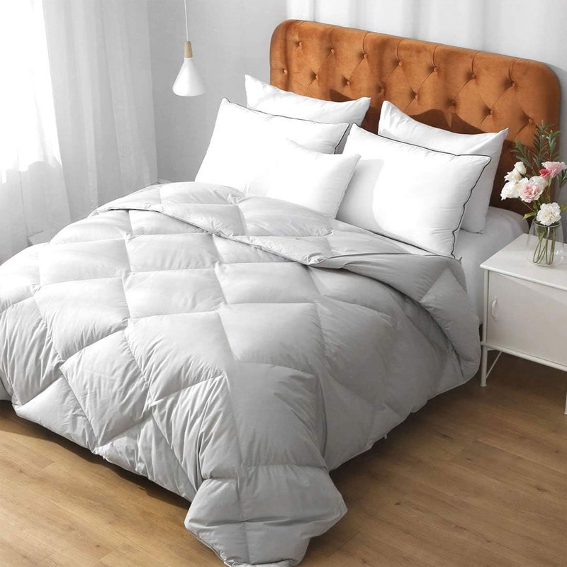 Comforter, California King Down Comforter, Gray