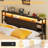 Bed Frame With Charging Station And RGB LED Lights, Headboard With Storage No Box Spring Needed-1412902000-1412902015