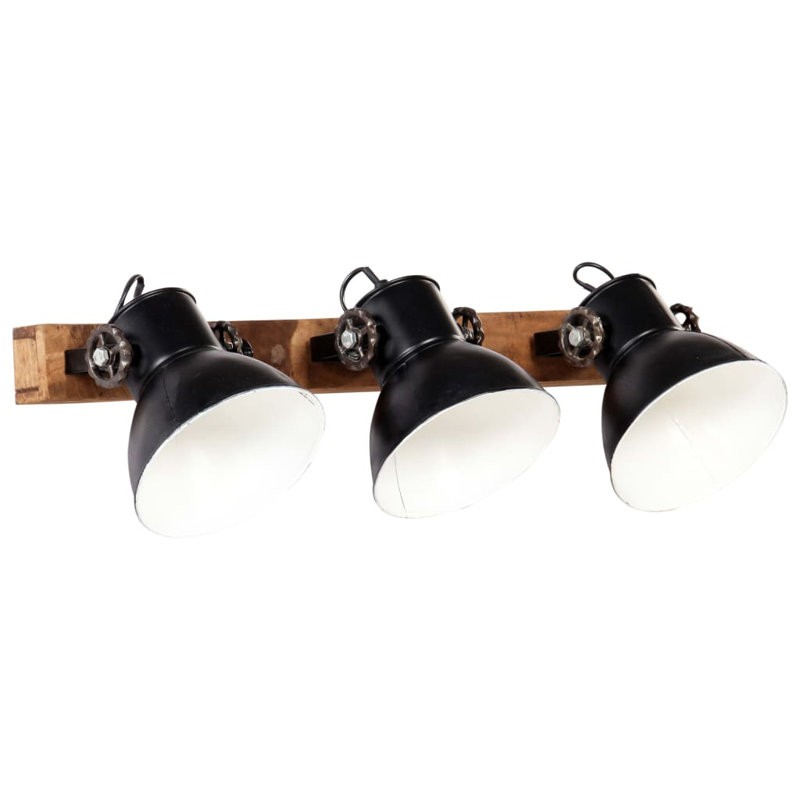 Julie Industrial Wall Lamp, Brown, Black