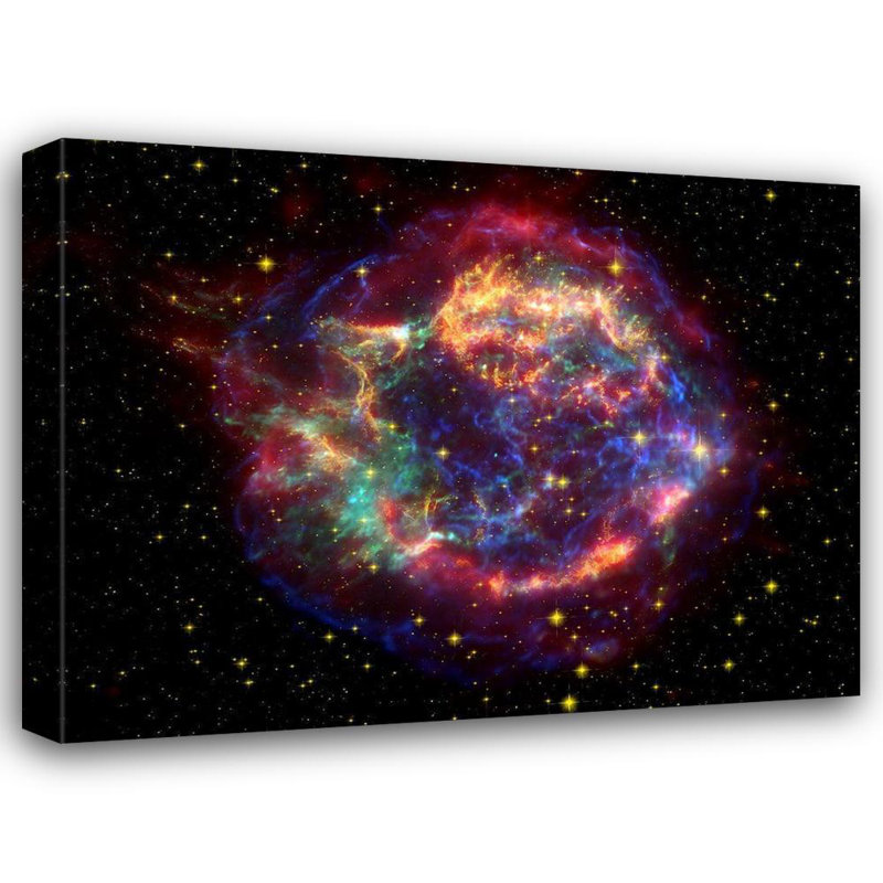 Hokku Designs, art sur toile tendue de la NASA, Cassiopeia A, H 36 po x l 46 po
