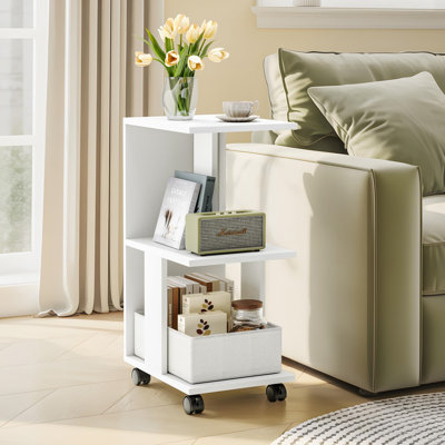 C-Shaped With Charging Station, 38 X 28 X 62 Cm Side Table