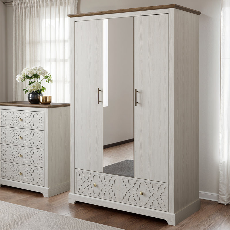 Enfield 3 Door 2 Drawer Wardrobe with Mirror