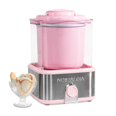 Nostalgie électrique 2 pintes Sorbetière, rose