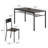Ymani 7-Piece Rectangular Dining Set with Metal Frame and Storage Rack-1166473291-1166473290