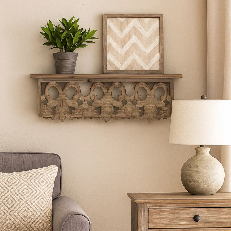 Cheshunt Solid Wood Floating Shelf