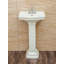 Lavabo de salle de bain ovale sur pied en porcelaine vitrifiée de 27,5 po avec débordement Roosevelt-46019664-20111640-20131715