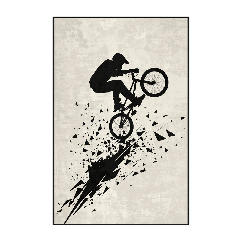 Tapis beige à motif géométrique moderne Bracondale Bmx Trick Jump lavable à la machine, 4 x 2