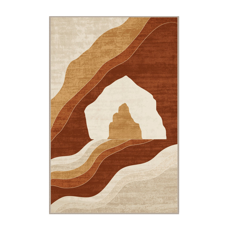 Tapis beige ombré lavable à la machine Pelico Cabo San Lucas, 7 x 10
