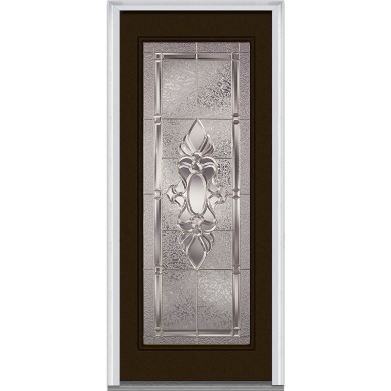 Porte d'entrée pré-montée Heirloom Master, 80 po x 36 po, Gauche / Vers l'intérieur, Brun