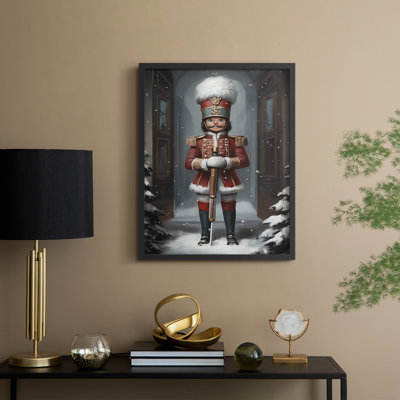 «Christmas Holiday Art», série 2-III, reproduction encadrée - bois massif