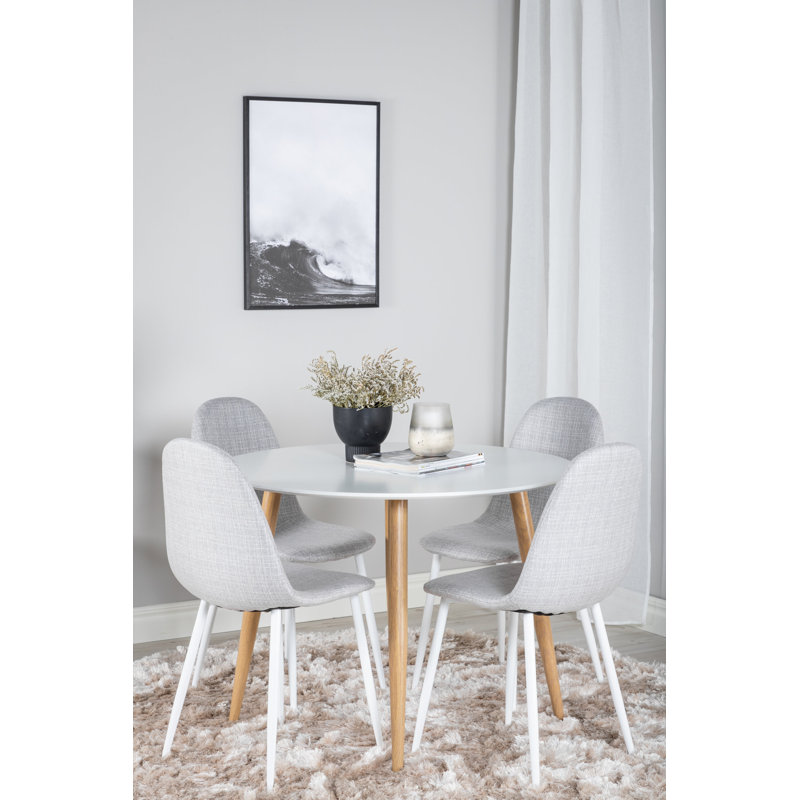 Ankeny 4 - Person Dining Set, Grey, Grey