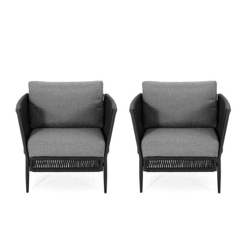 Chaise de terrasse avec coussins Taliaferro