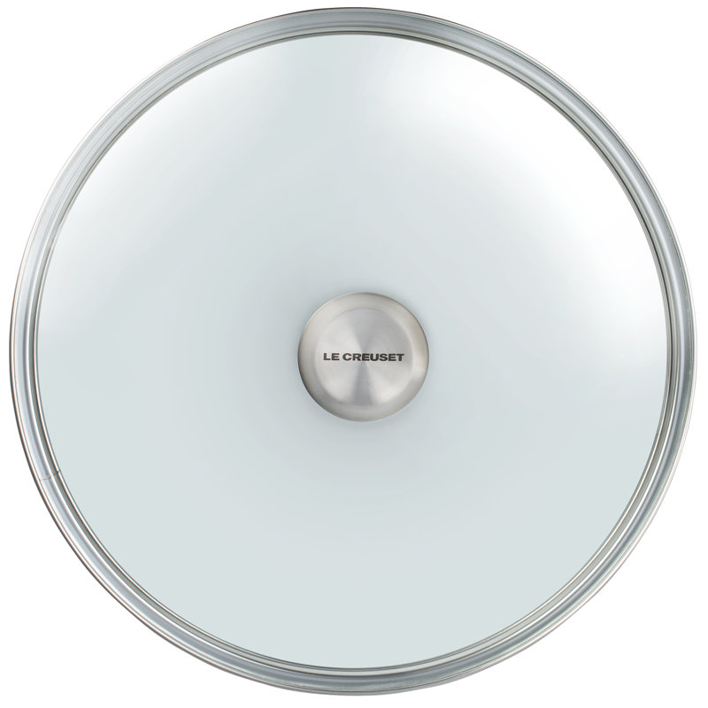 12" Clear Tempered Glass Lid with Stainless Steel Knob