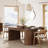 78.74" Extra Long Farmhouse Dining Table, Wooden Rectangular Dining Table With Dual Base-1658876324