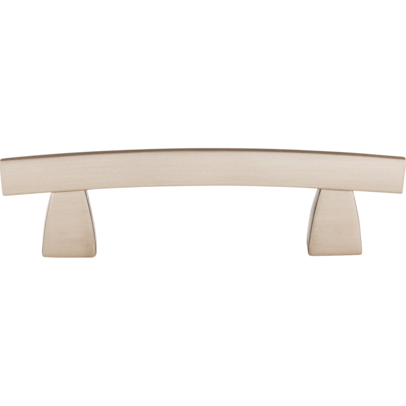 Arched Bar Pull, Brushed Satin Nickel, 3" Center to Center